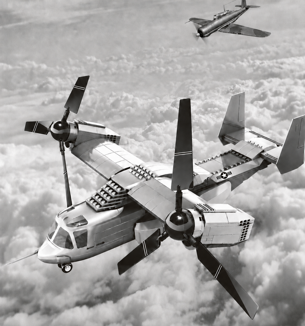 Tiltrotor Aircraft Building Set | 460 Pieces
