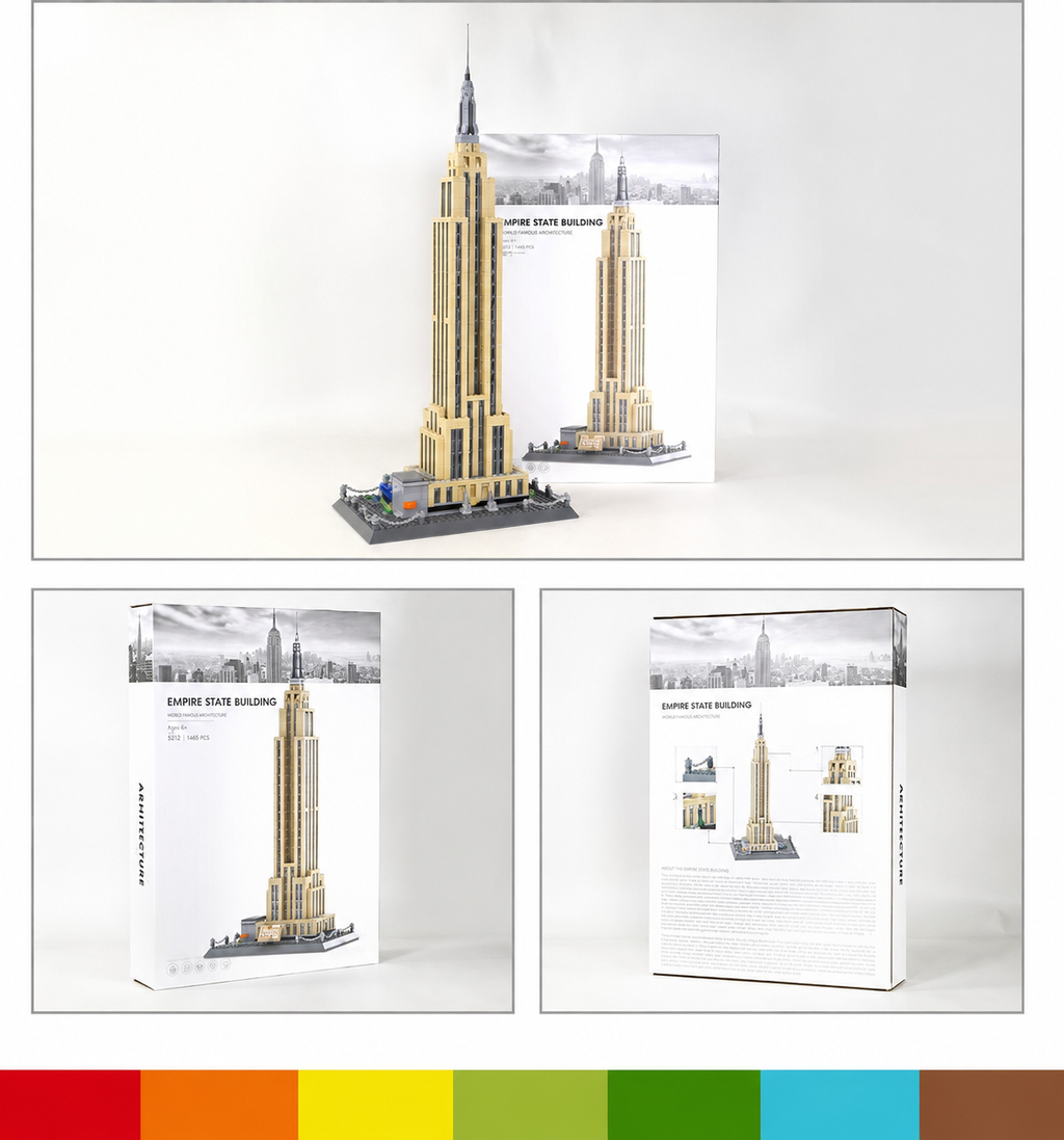 Empire State Building Architecture Set | 1,559-Piece Display Model