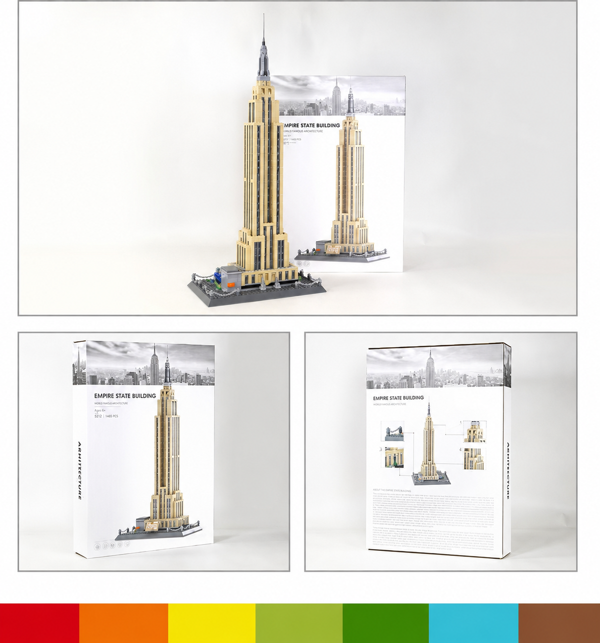 Empire State Building Architecture Set | 1,559-Piece Display Model