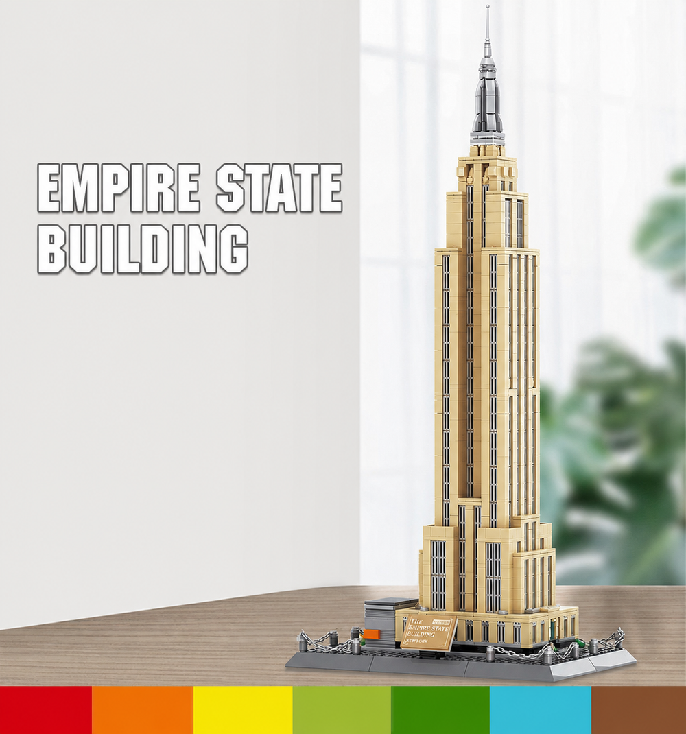 Empire State Building Architecture Set | 1,559-Piece Display Model
