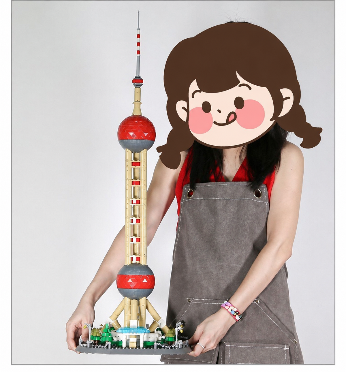 Shanghai Oriental Pearl Tower Architecture Building Set | 832-Piece Display Model