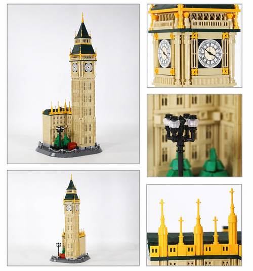 Elizabeth Tower (Big Ben) London Architecture Building Set | 1,095-Piece Display Model