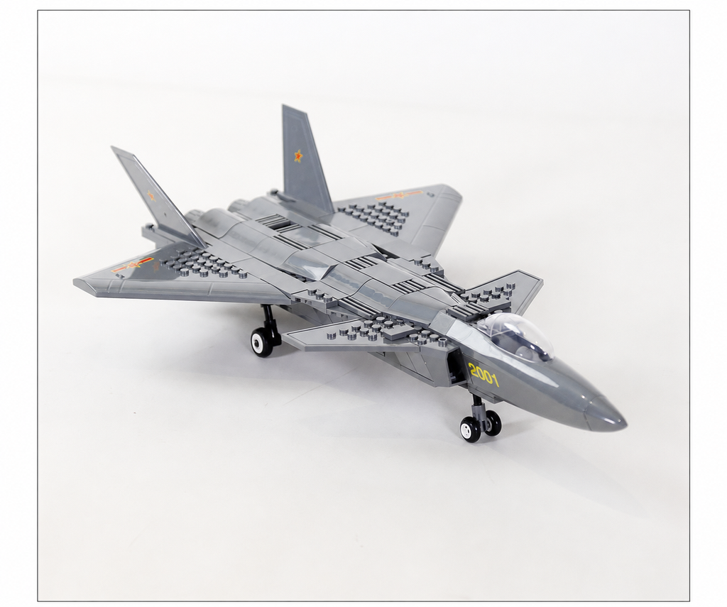 Heavy Stealth Fighter Jet Building Set | 229 Pieces