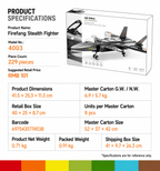 Heavy Stealth Fighter Jet Building Set | 229 Pieces