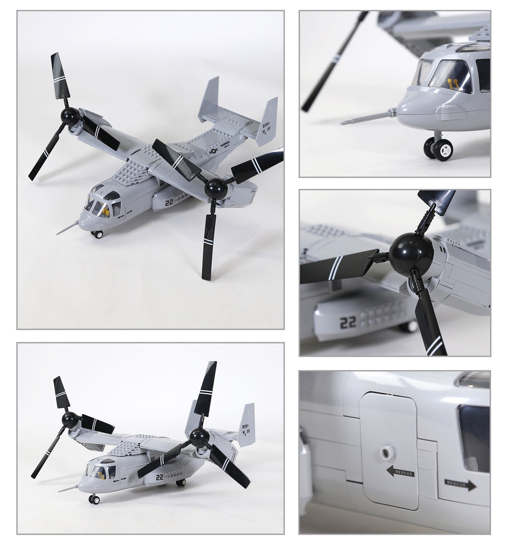 Tiltrotor Aircraft Building Set | 460 Pieces