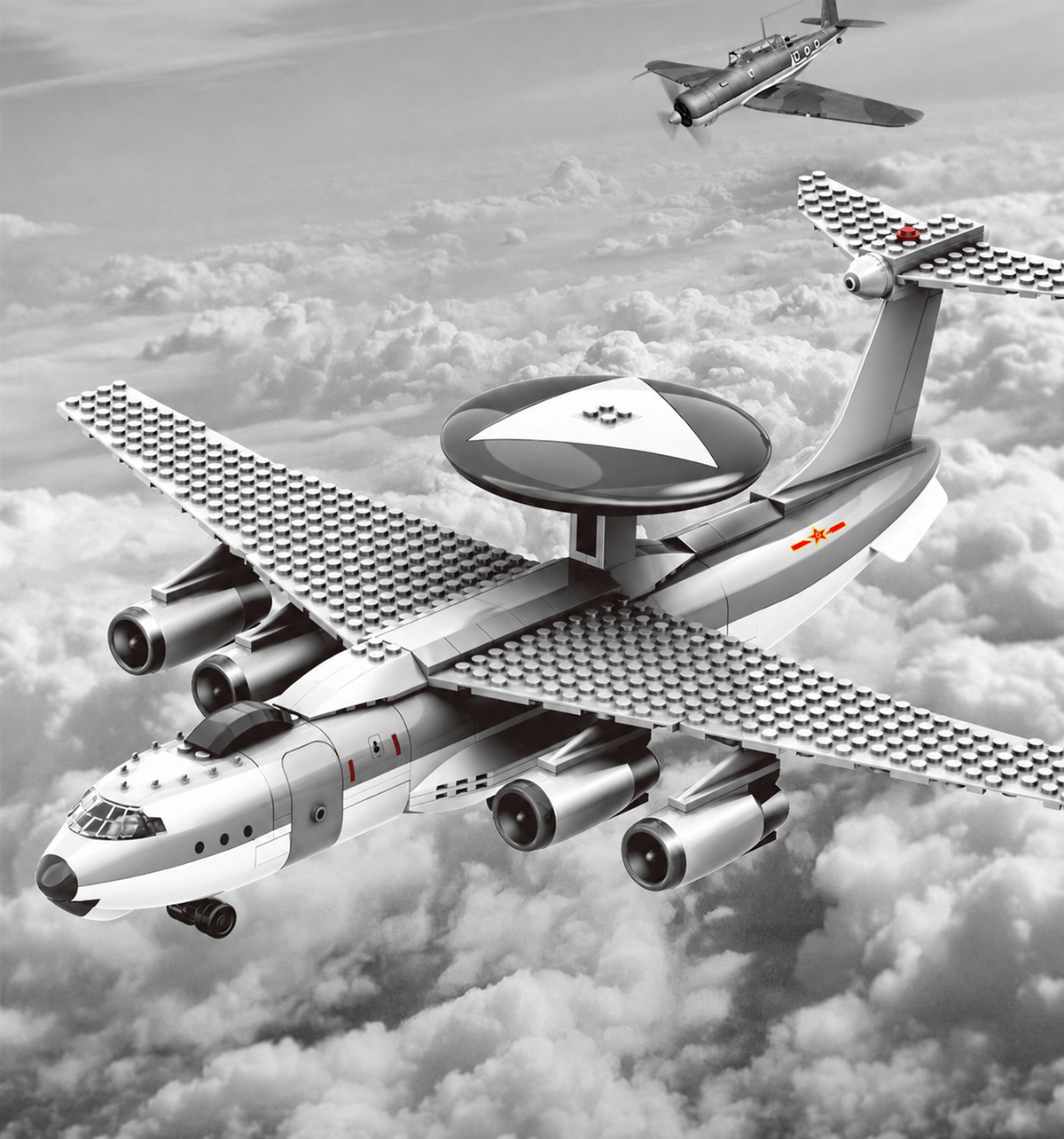 Airborne Early Warning Aircraft Building Set | 217 Pieces
