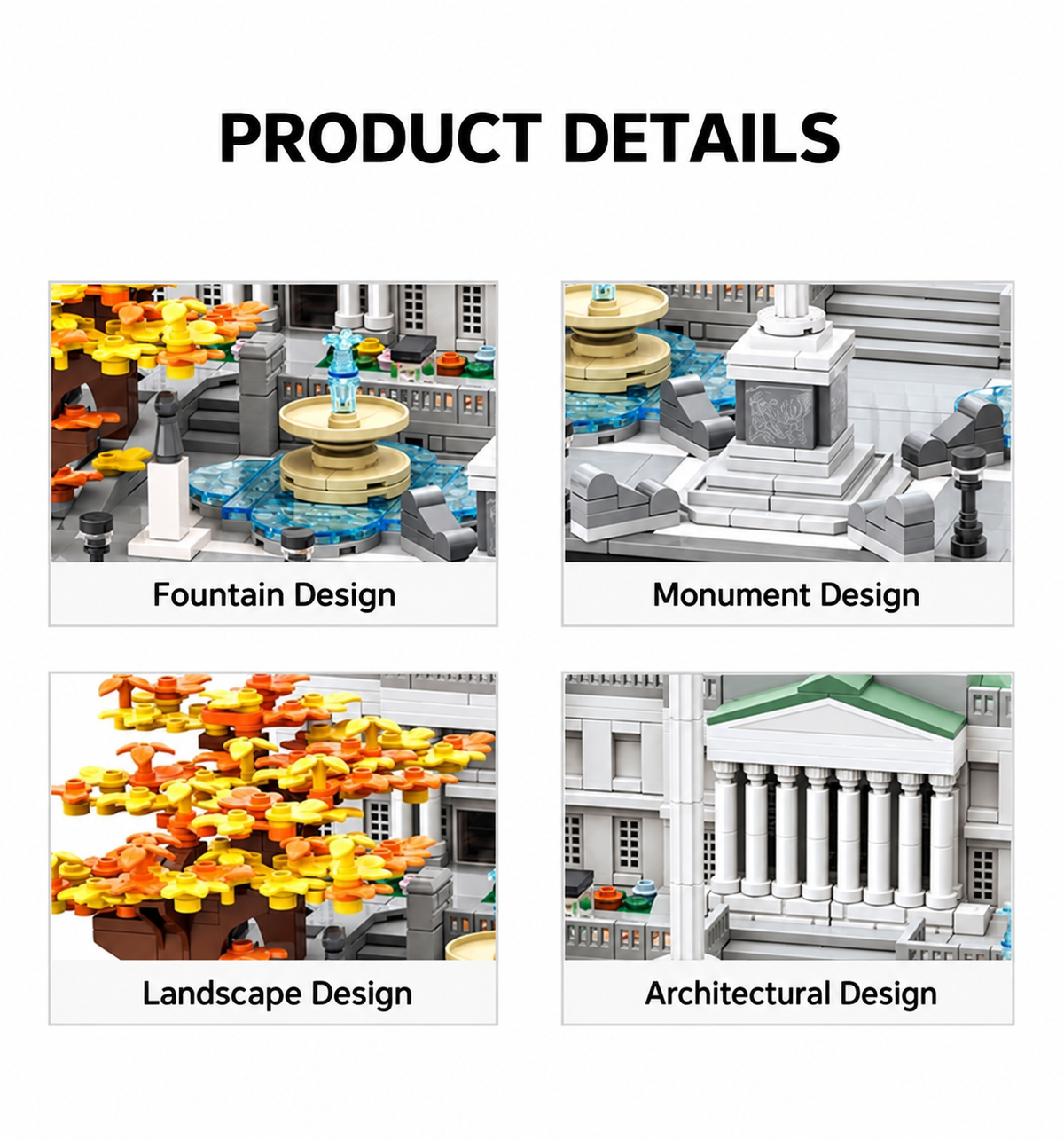Trafalgar Square London Architecture Building Set | 1,245-Piece Display Model