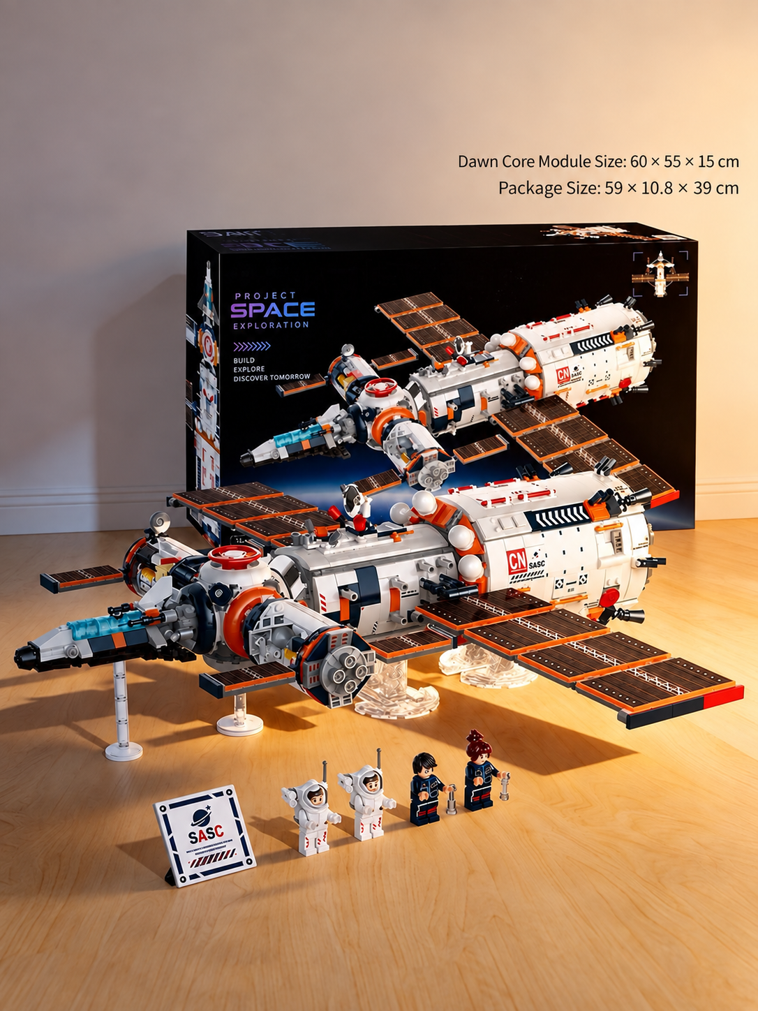 Dawn Core POD Space Station Building Set | Hinged Display Model