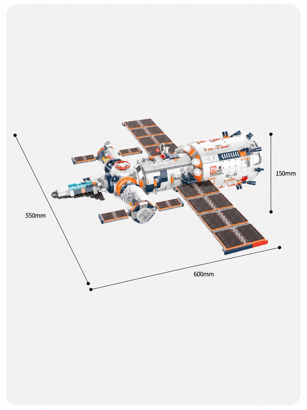 Dawn Core POD Space Station Building Set | Hinged Display Model