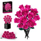 Red Rose Bouquet Building Set | 12 Roses, 528 Pieces