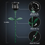 Black Rose Bouquet Building Set | 12 Roses, 528 Pieces