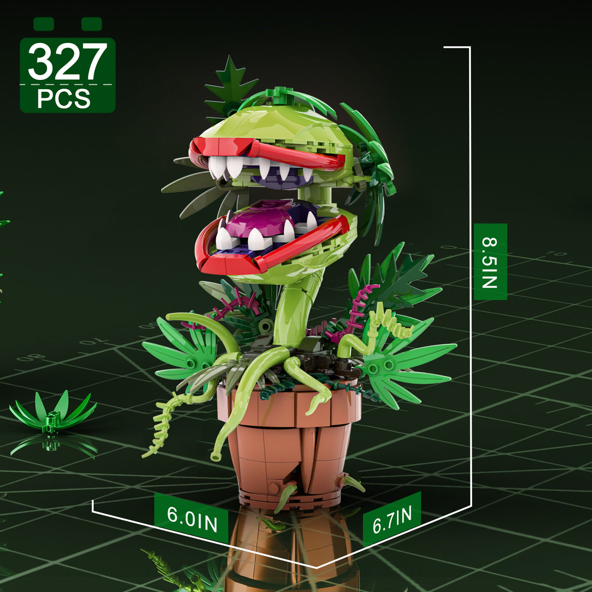 Piranha Plant Building Set | 328-Piece Display Model