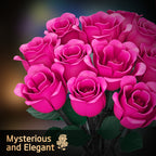 Red Rose Bouquet Building Set | 12 Roses, 528 Pieces
