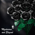 Black Rose Bouquet Building Set | 12 Roses, 528 Pieces