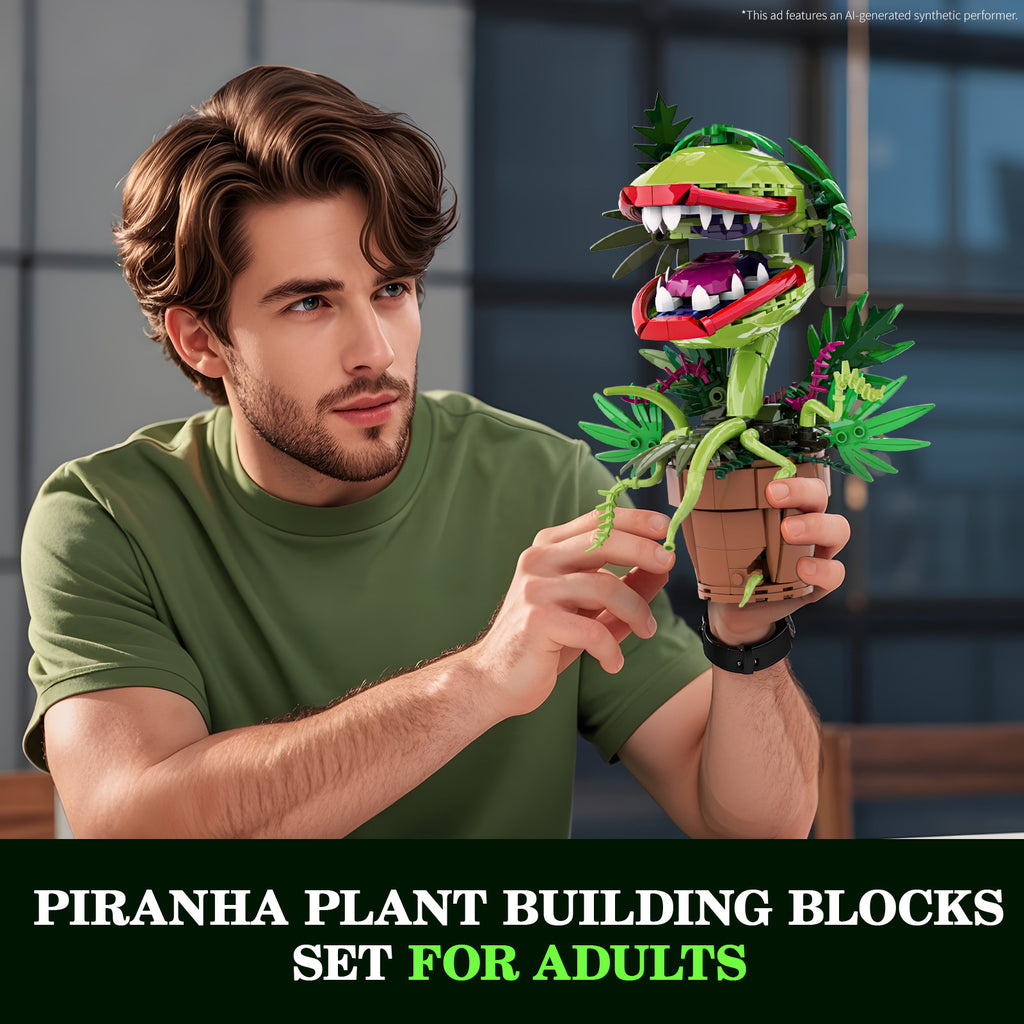 Piranha Plant Building Set | 328-Piece Display Model