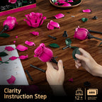 Red Rose Bouquet Building Set | 12 Roses, 528 Pieces