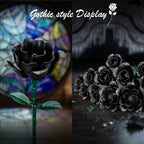 Black Rose Bouquet Building Set | 12 Roses, 528 Pieces